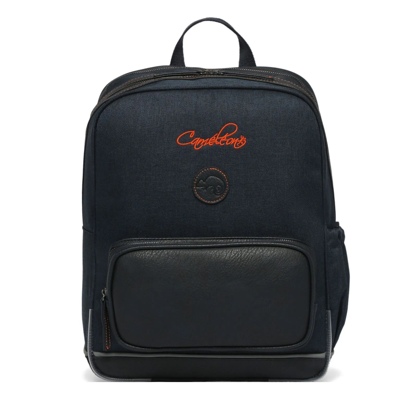 Caméléon Sac à dos Vintage Urban 40 cm - Navy Orange Stitchin – vue 1 – Cartables et sacs