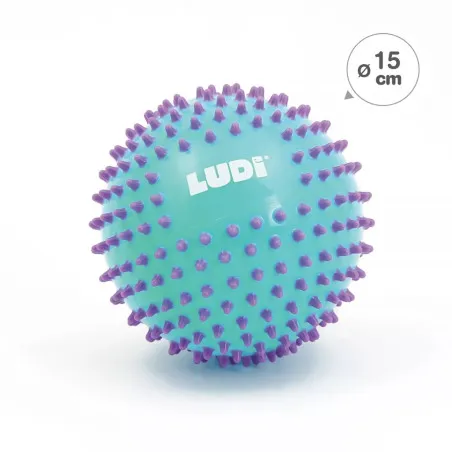 Ludi Ludi Two-Tone Massage Ball ~blue~ – vue 1 – Awareness and motor skills