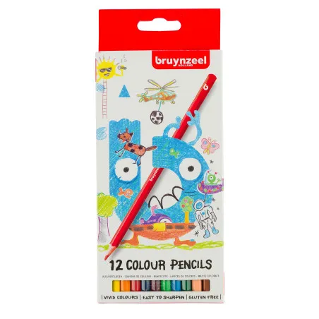 Bruynzeel Bruynzeel Kids crayons de couleur, 12 pcs – vue 1 – Peinture & dessin