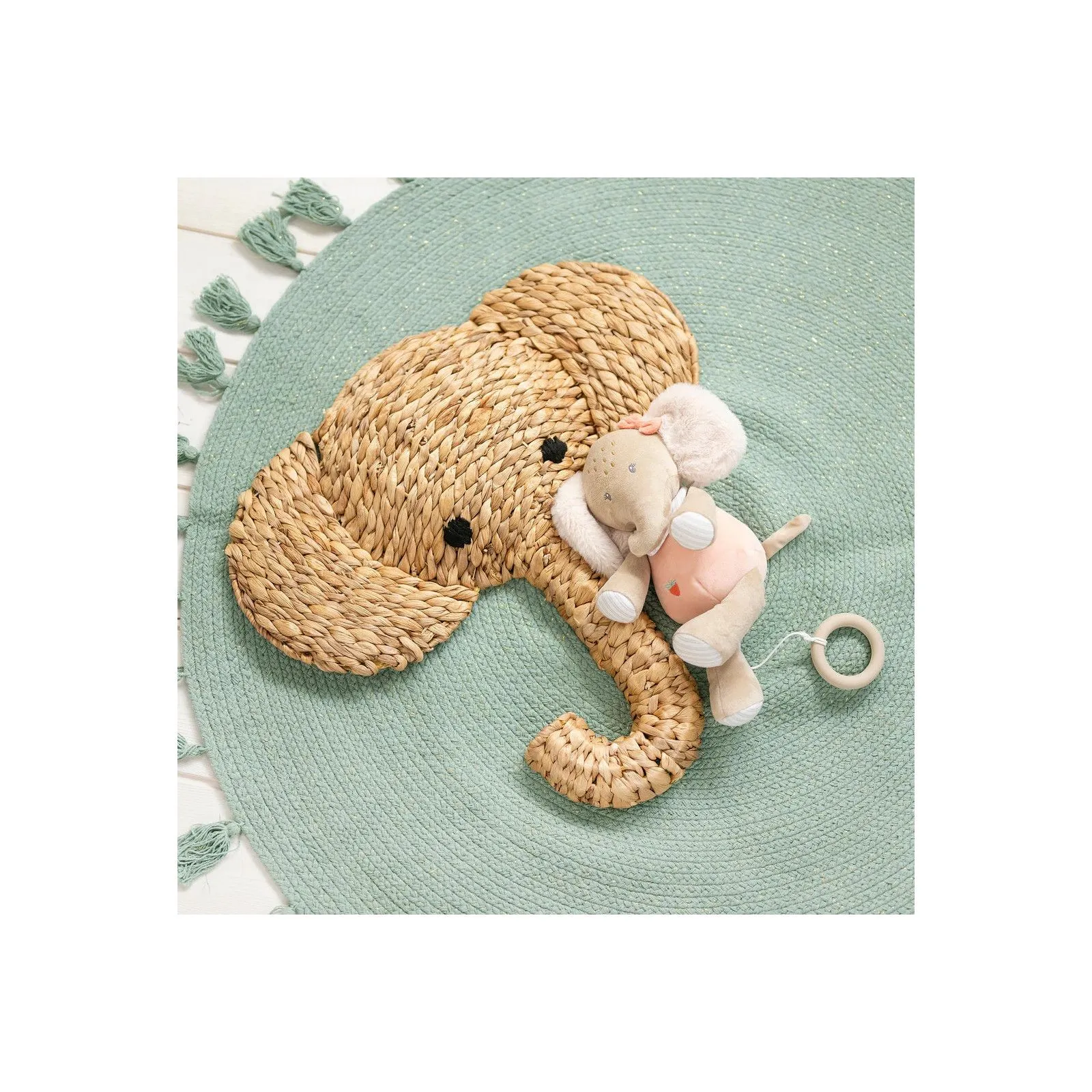 Nattou Musical Elephant Plush FLO, ERNEST & OLI - 24 cm - Oli Pink – vue 2 – Musical toys