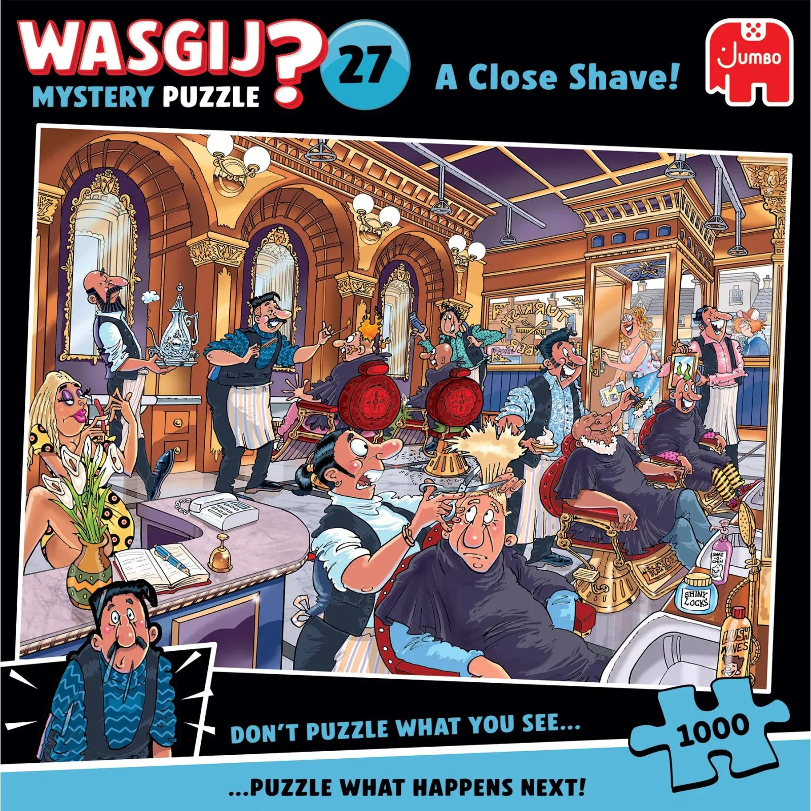 Jumbo Wasgij Mystery 27 - A Close Shave! [1000] – vue 4 – Puzzles