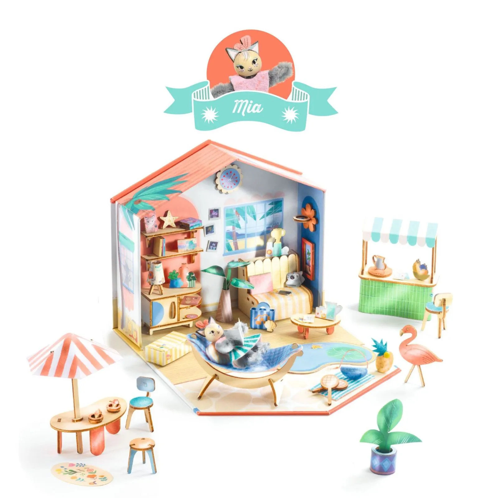 Djeco Coffret Maquette - DIY - Mi House - Mia – vue 2 – Maisons et univers miniatures
