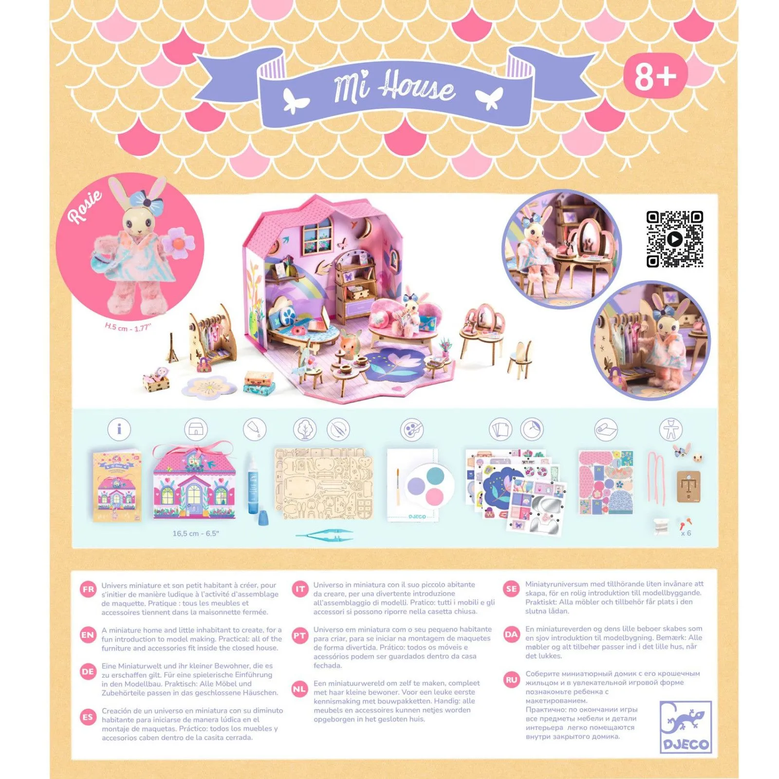 Djeco Coffret Maquette - DIY - Mi House - Rosie – vue 6 – Maisons et univers miniatures
