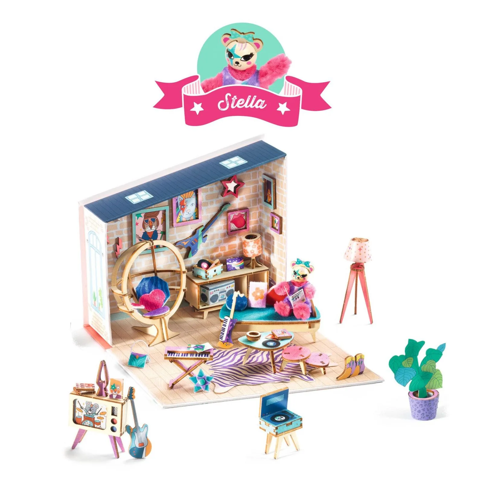 Djeco Art of model making - DIY - Mi House - Stella – vue 2 – Miniature Houses & Worlds
