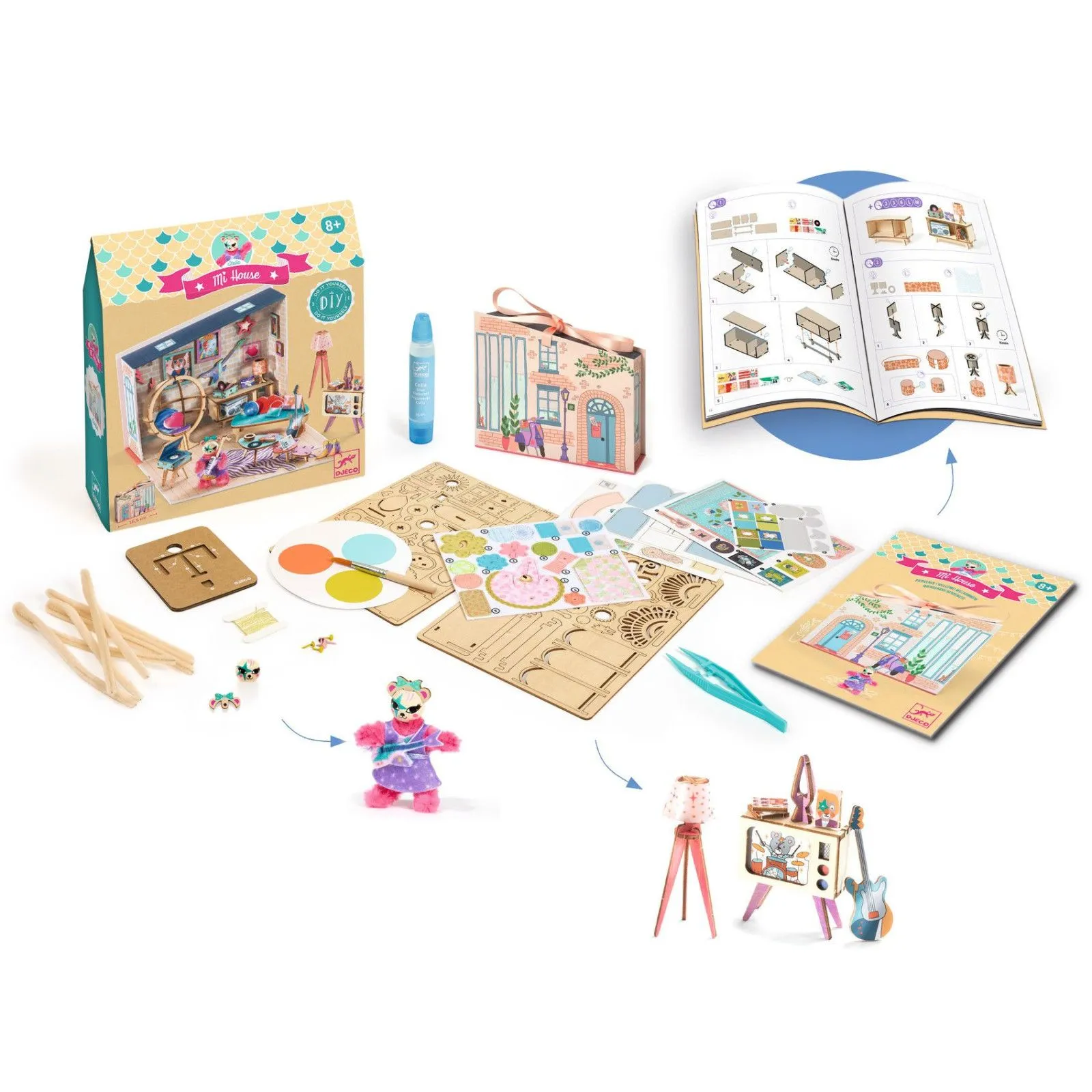 Djeco Art of model making - DIY - Mi House - Stella – vue 3 – Miniature Houses & Worlds
