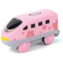 Hape Pink Intercity Battery Powered Locomotive – vue 1 – Wooden Railway and Trains