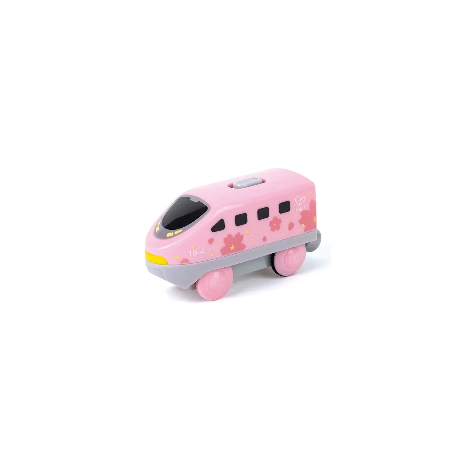 Hape Pink Intercity Battery Powered Locomotive – vue 1 – Wooden Railway and Trains