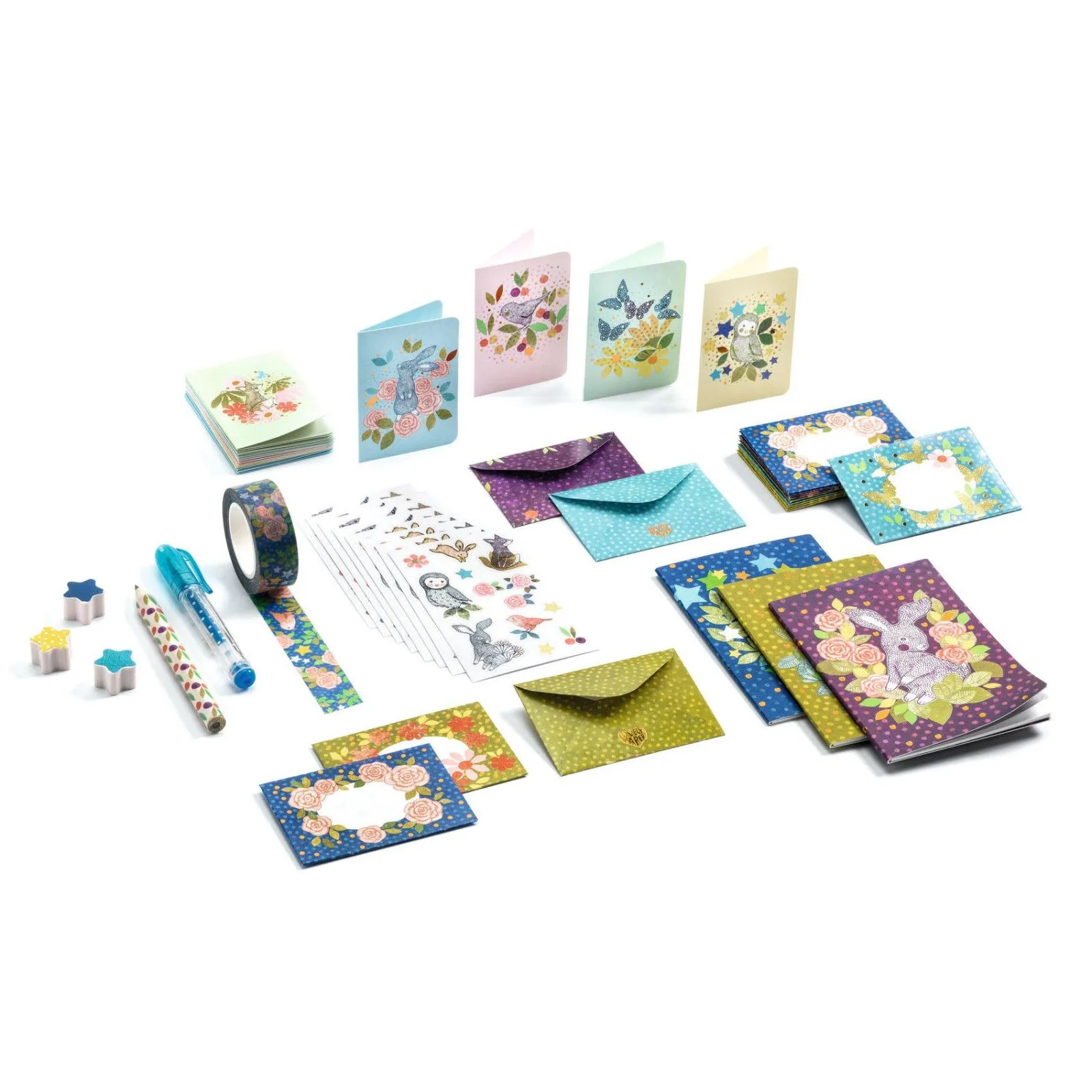 Djeco Lovely Paper - Elodie mini writing set – vue 3 – Creative Stationery