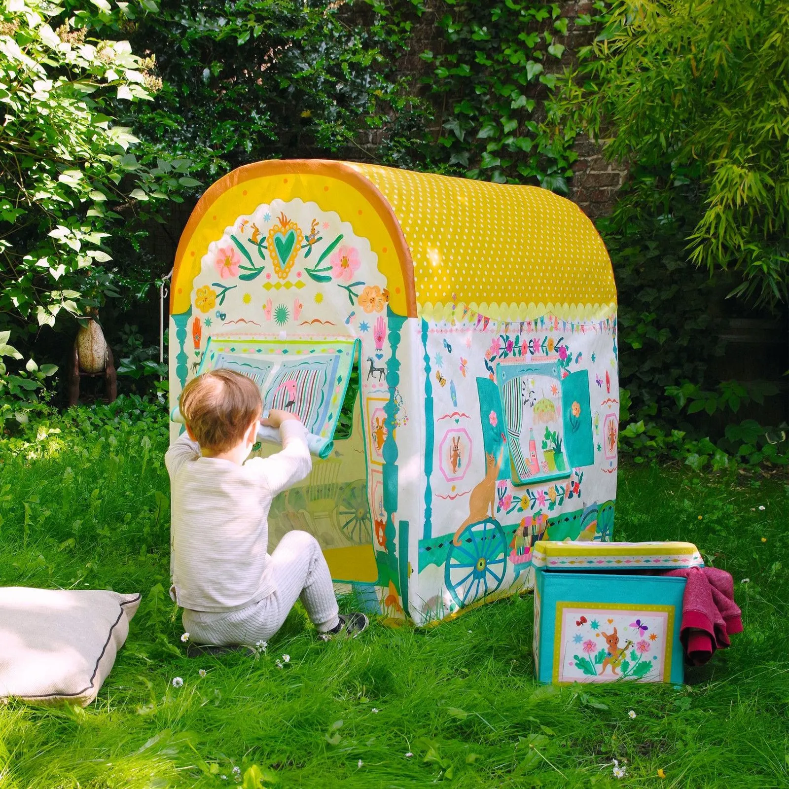 Djeco Little Big Room - Seat toy box - Caravan – vue 7 – Tents