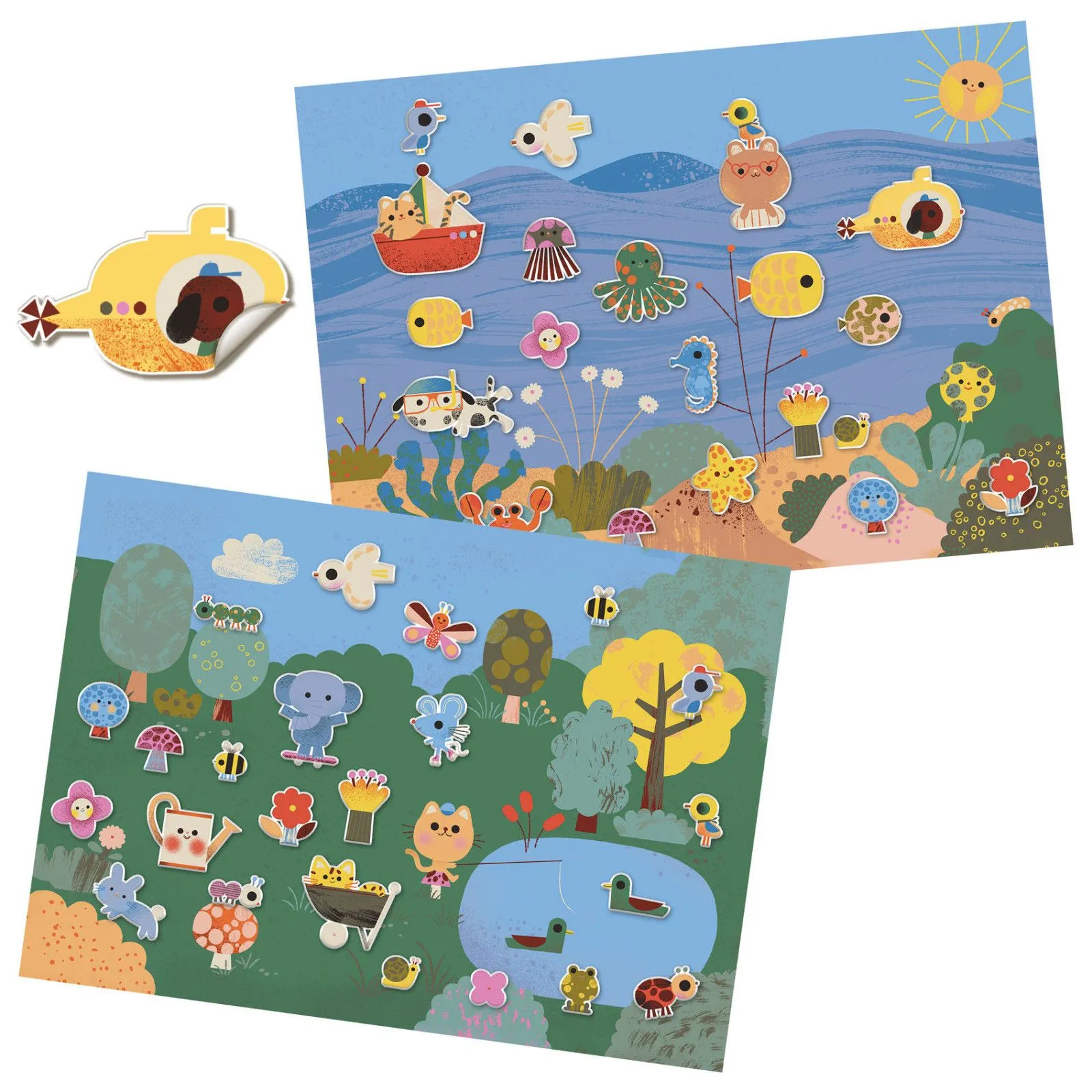 Djeco Removable puffy stickers - Summertime – vue 5 – Creative Kits