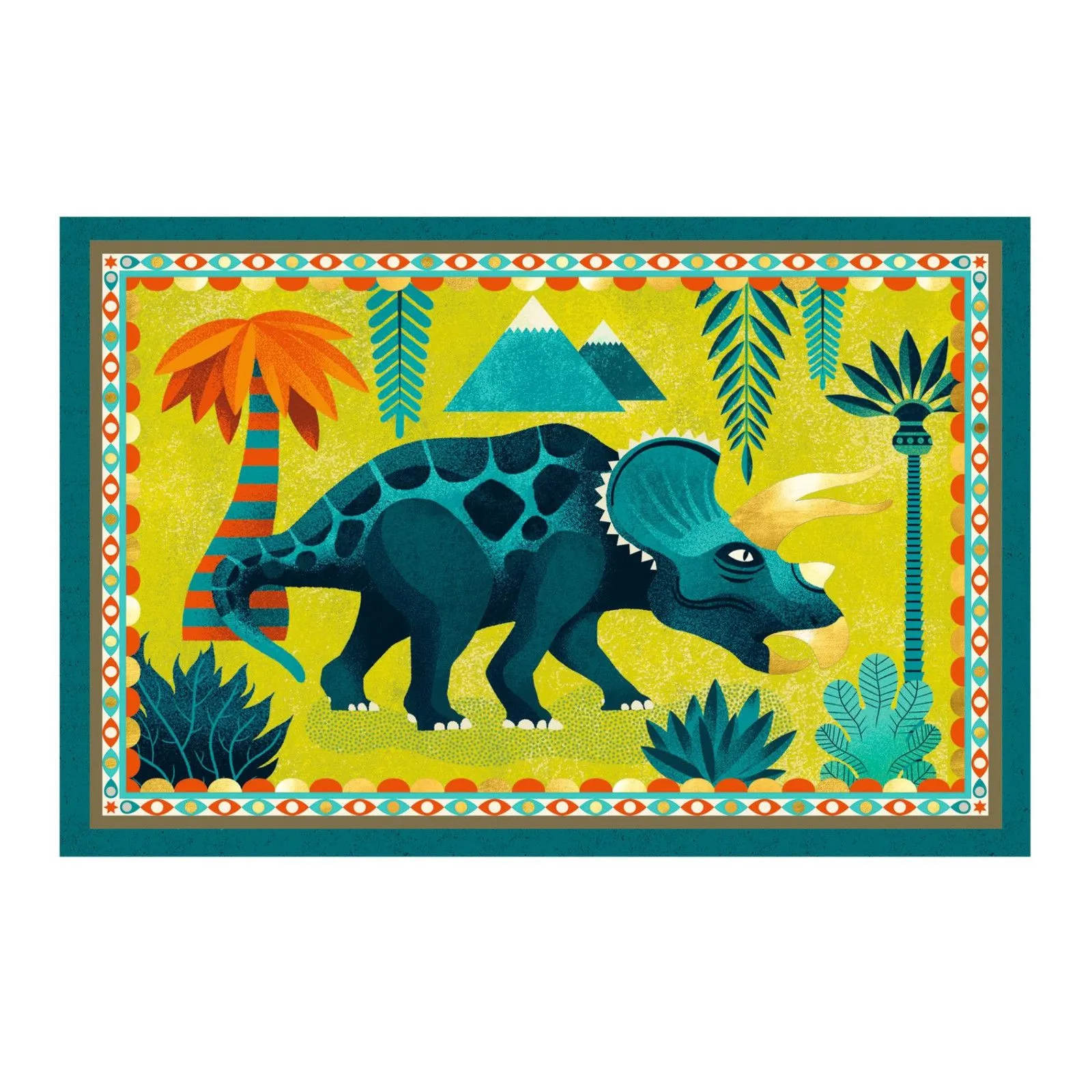 Djeco Lovely Paper - Invitations & Stickers - Cric croc, Dino Rock ! – vue 3 – Creative Stationery