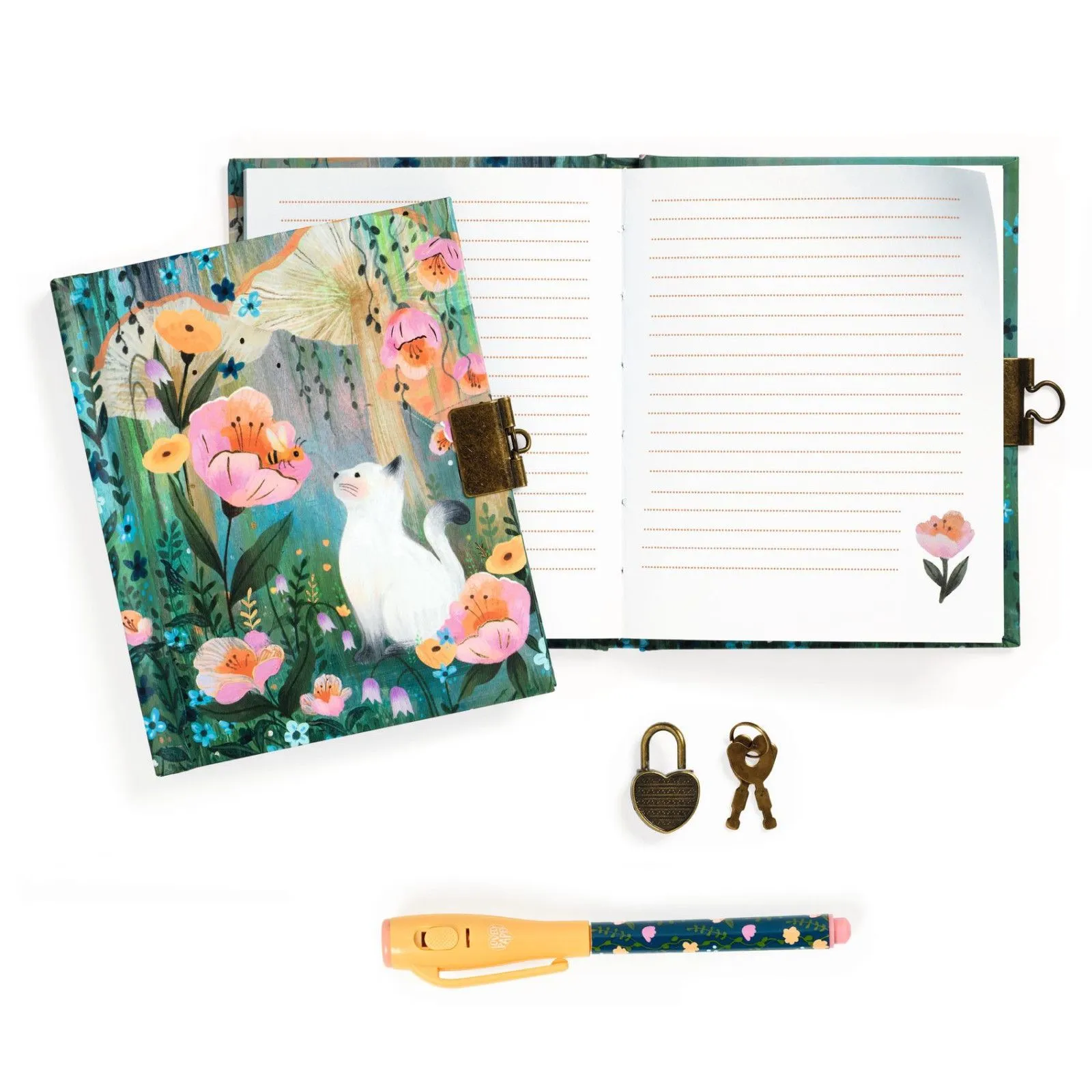 Djeco Lovely Paper - Petit carnet secret Kendra - Feutre magique – vue 3 – Papeterie créative
