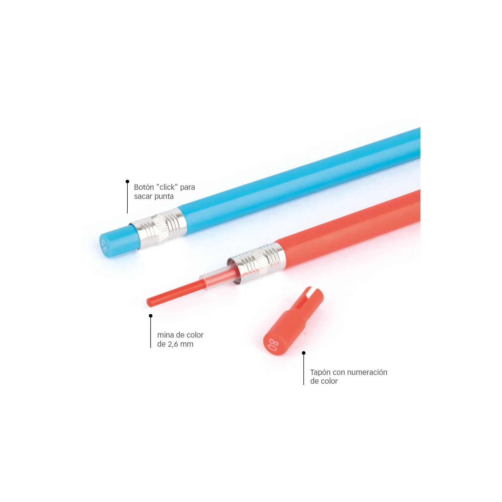 APLI Color Click Mechanical Pencils 12 Assorted Colors – vue 3 – Painting & Drawing