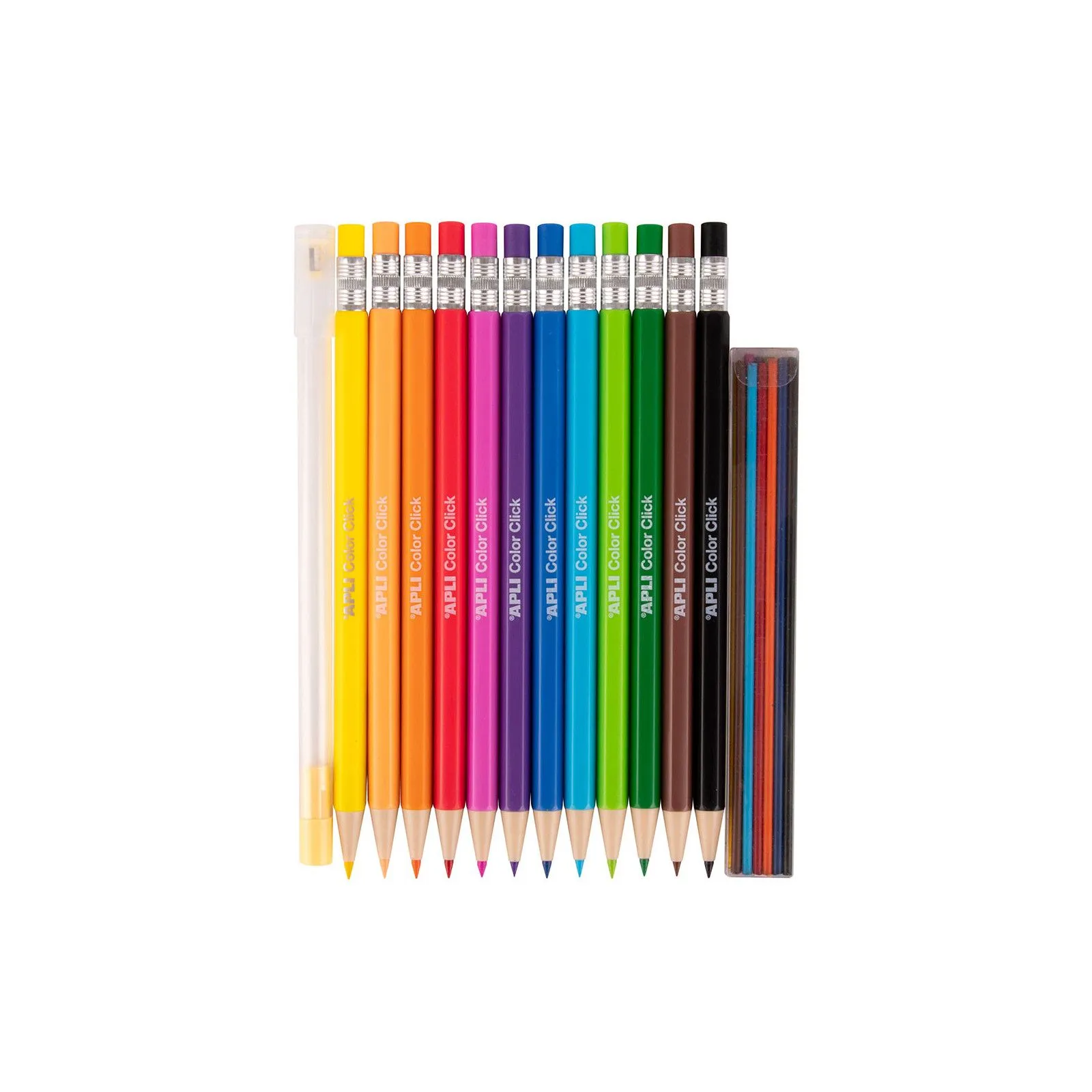APLI Porte-mines Color Click 12 couleurs assorties – vue 5 – Peinture & dessin