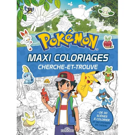Les Livres du Dragon d'Or Pokémon - Maxi coloriages cherche-et-trouve – vue 1 – Activity Books