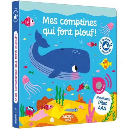 Editions Auzou Mes premiers sonores - Mes comptines qui font plouf ! – vue 1 – Sounds