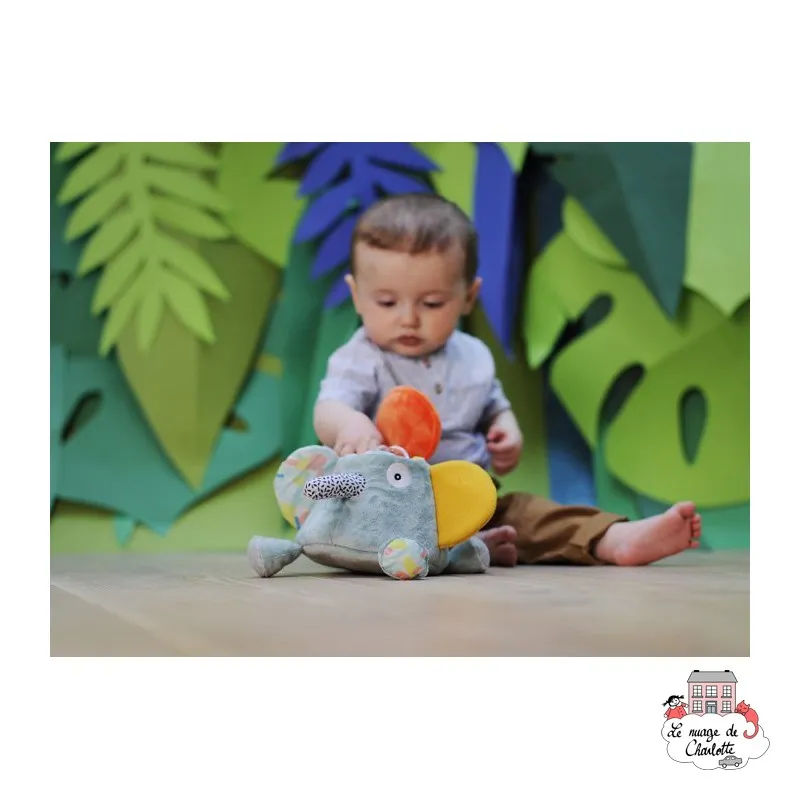 Ziggy l’éléphant d’activités - EBU-E80004 - ebulobo - Jouets d'activité - Le Nuage de Charlotte