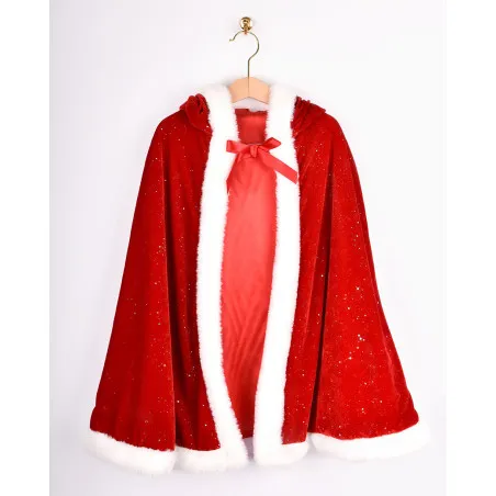 Den Goda Fen Cape Noël velours rouge – vue 1 – Déguisements