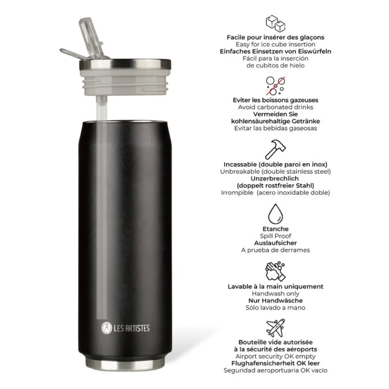 Les Artistes Paris Canette isotherme Blackcurrant ~500ml~ – vue 3 – Gourdes et tasses