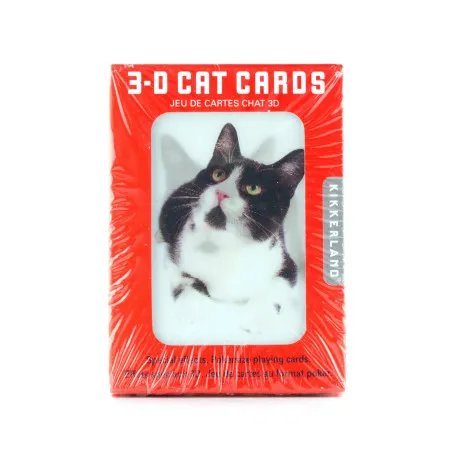 Kikkerland Cat 3d Playing Cards – vue 1 – Board Games