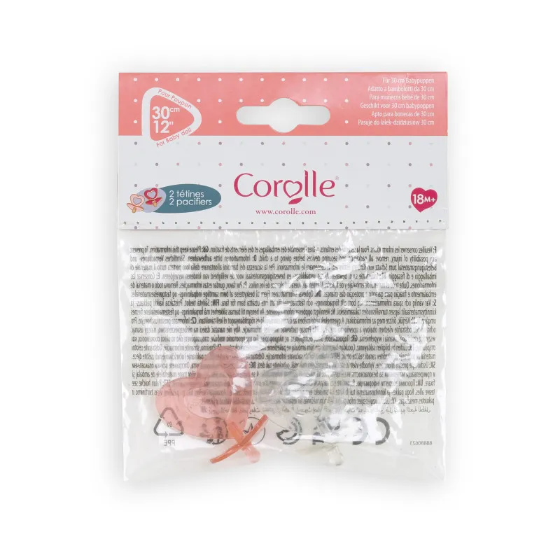Corolle 2 pacifiers for 30 cm doll – vue 4 – Doll Accessories