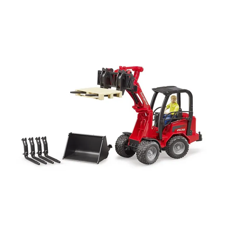 Bruder Schäffer Compact loader 2630 with figure and acces – vue 3 – Bruder