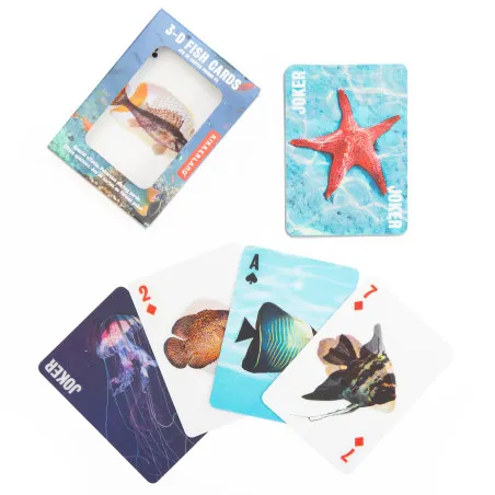 Kikkerland 3-d Fish Cards – vue 1 – Board Games