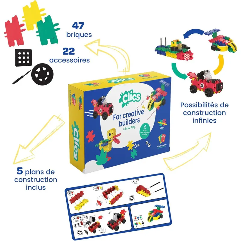 Clics Clics - For creative builders 5 en 1 – vue 2 – Clics