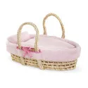 Corolle Pink Plush Moses Basket Set for 36 and 42 cm dolls – vue 1 – Doll Accessories