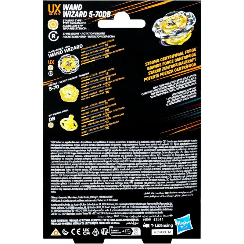 Hasbro 🌀 Beyblade X - Starter Pack - UX Wand Wizard 5-70DB – vue 5 – Beyblade
