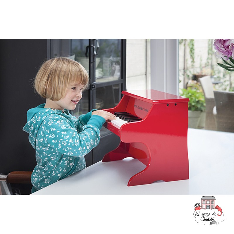 Piano Rouge en bois - 18 touches - 10155 - Tipotam Jeux Jouets à l