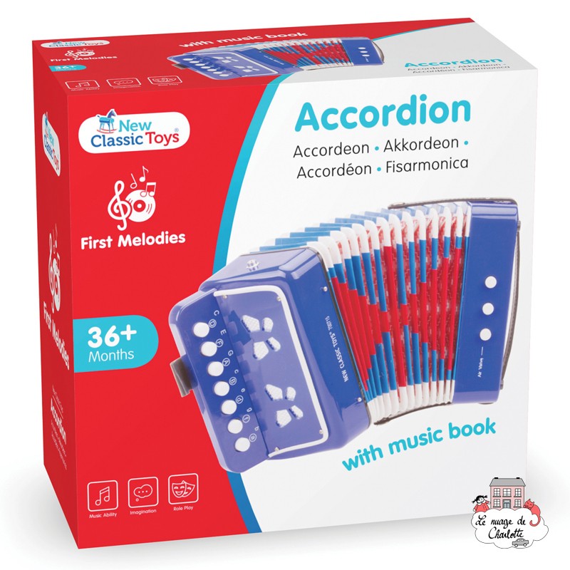 Acheter Accordéon - bleu avec le livre de musique - Musique - New C