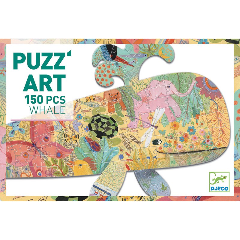 Djeco Puzz'Art 150 Piece Whale Shaped Jigsaw Puzzle