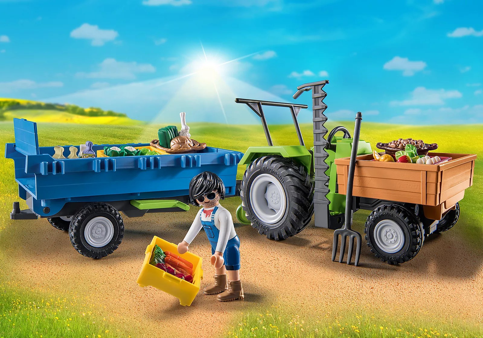 Acheter Tracteur avec remorque - Playmobil - Playmobil - Le Nuage d