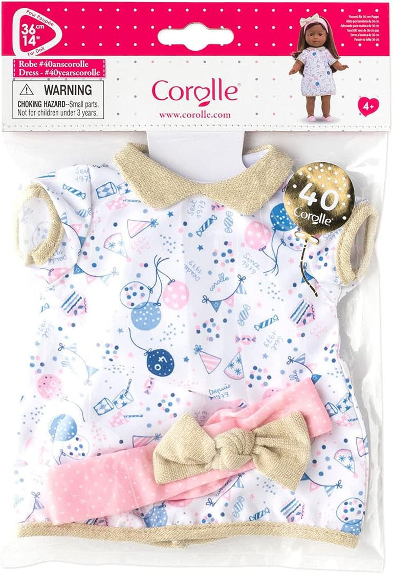 Ma Corolle – Robe Et Bandeau ‘En Fêtes’ Pour Poupée 36 Cm – Dès 3 Ans – Fermeture Auto-agrippante – Style Français